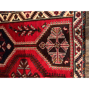 5.6 x 8.3 Vintage Tribal Red Rose 100% Wool Hand Made Rug Vegetable Dye 412861 Montaage Inc. image 6