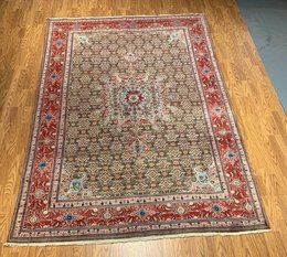 7 x 10  Vintage Hand Knotted 100% Wool Vegetable Dye Area Rug 413053 Montaage Inc. image 4