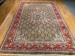 7 x 10  Vintage Hand Knotted 100% Wool Vegetable Dye Area Rug 413053 Montaage Inc. image 8