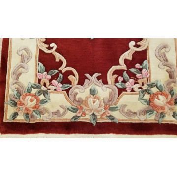 3 x 5 Rusty Red Hand Woven French Aubusson 90L Wool 413150 Montaage Inc. image 5