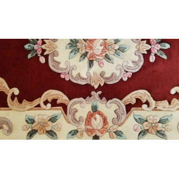 3 x 5 Rusty Red Hand Woven French Aubusson 90L Wool 413150 Montaage Inc. image 7