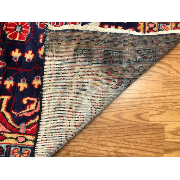4.5 x 7.7  Vintage Tribal Semi Geometric Navy 100% Wool Vegetable Dye 413176 Montaage Inc. image 8