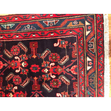 4.2 x 6.6  Vintage Tribal Geometric Black 100% Wool Vegetable Dye Rug 413179 Montaage Inc. image 7