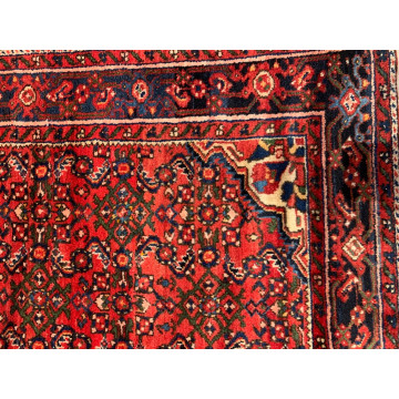 4.9x 8.9  Vintage Tribal Red/Navy 100% Wool Hand Made Rug Vegetable Dye 413190 Montaage Inc. image 6