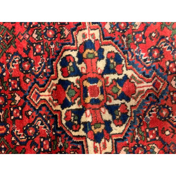 4.9x 8.9  Vintage Tribal Red/Navy 100% Wool Hand Made Rug Vegetable Dye 413190 Montaage Inc. image 7