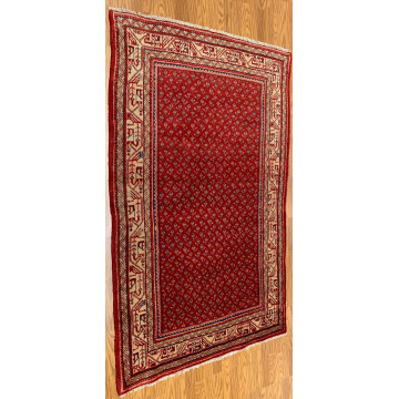 4.1  x 6.10  Vintage Tribal Red/Navy 100% Wool Hand Made Rug Vegetable Dye 413210 Montaage Inc. image 3