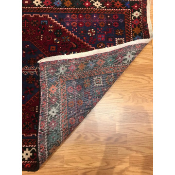 4.2 x 6.5 Vintage Tribal Geometric Red 100% Wool Vegetable Dye Rug 413228 Montaage Inc. image 6