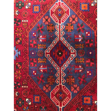 4.2 x 6.5 Vintage Tribal Geometric Red 100% Wool Vegetable Dye Rug 413228 Montaage Inc. image 8