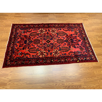 5 X 7.10 Vintage Tribal Red Hand Knotted 100% Wool Vegetable Dye Rug 413232 Montaage Inc. image 3
