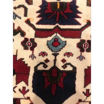 4.6 x 6.10 Vintage Tribal Geometric Cream 100% Wool Vegetable Dye 413233 Montaage Inc. image 6