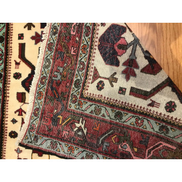 4.6 x 6.10 Vintage Tribal Geometric Cream 100% Wool Vegetable Dye 413233 Montaage Inc. image 7