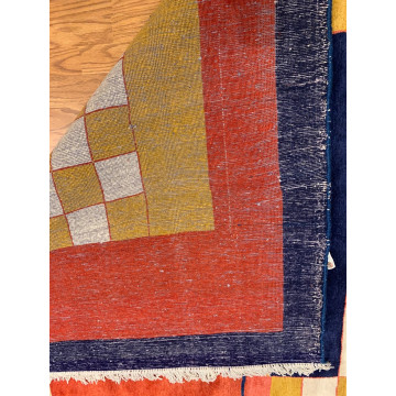 7 x 9.6 Vintage Hand Knotted 100% Wool Vegetable Dye Area Rug 413923 Montaage Inc. image 2