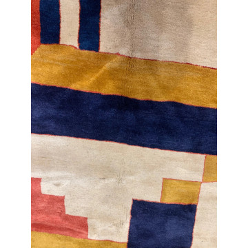 7 x 9.6 Vintage Hand Knotted 100% Wool Vegetable Dye Area Rug 413923 Montaage Inc. image 7