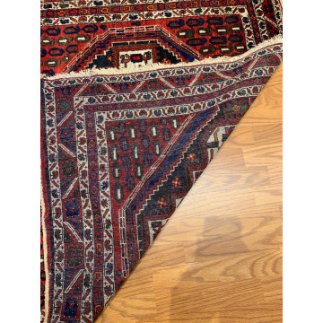 4.4 X 6 Vintage Tribal Dusty Rose Hand Knotted 100% Wool Vegetable Dye Rug 413940 Montaage Inc. image 4