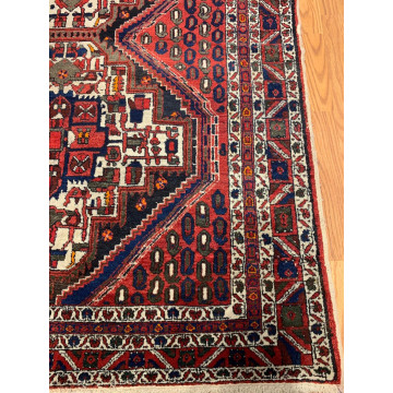4.4 X 6 Vintage Tribal Dusty Rose Hand Knotted 100% Wool Vegetable Dye Rug 413940 Montaage Inc. image 5