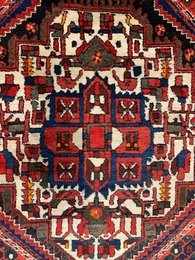 4.4 X 6 Vintage Tribal Dusty Rose Hand Knotted 100% Wool Vegetable Dye Rug 413940 Montaage Inc. image 7