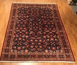 6.7 x 9.8 Vintage 100% Wool Hand Knotted Area Rug 413961 Montaage Inc. image 2