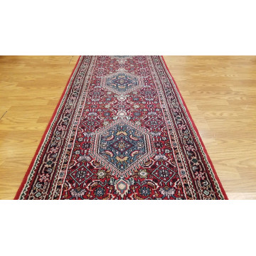 2.6 x 10 Red & Navy Indo Hand Knotted Wool Oriental rug 414507 Montaage Inc. image 3