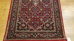 2.6 x 10 Red & Navy Indo Hand Knotted Wool Oriental rug 414507 Montaage Inc. image 2