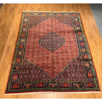 7 x 9.7  Vintage Hand Knotted 100% Wool Vegetable Dye Area Rug 415096 Montaage Inc. image 4