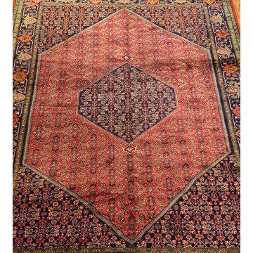 7 x 9.7  Vintage Hand Knotted 100% Wool Vegetable Dye Area Rug 415096 Montaage Inc. image 5