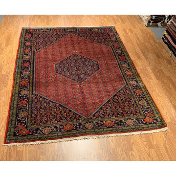 7 x 9.7  Vintage Hand Knotted 100% Wool Vegetable Dye Area Rug 415096 Montaage Inc. image 3