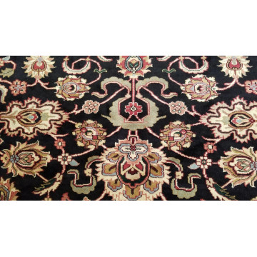 8 x 10 Black Indo All Over Hand Knotted Wool Oriental Rug 415333 Montaage Inc. image 8
