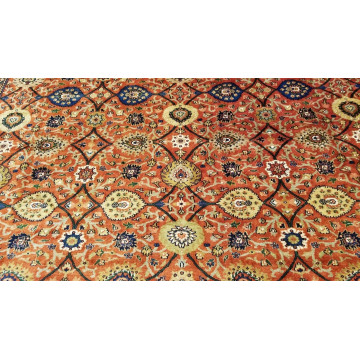 8 x 10 Fine Quality Vegetable Dye Rust & Navy Hand Knotted Wool Rug 415717 Montaage Inc. image 7
