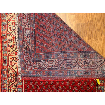 3.5x 7 Vintage Tribal Geometric  Red 100% Wool Rug Vegetable Dye Rug 415750 Montaage Inc. image 5