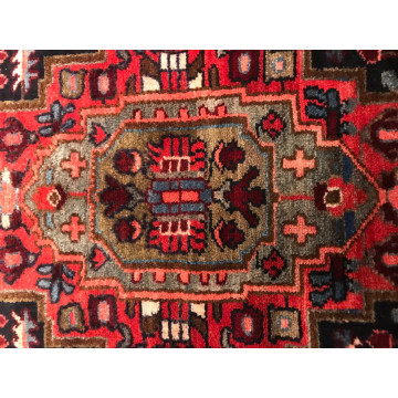 4.10 x 8  Vintage Tribal Geometric Black 100% Wool Vegetable Dye 415813 Montaage Inc. image 4