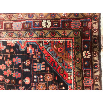4.10 x 8  Vintage Tribal Geometric Black 100% Wool Vegetable Dye 415813 Montaage Inc. image 7