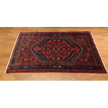 4.9 x 7.2 Vintage Tribal Geometric Red 100% Wool Vegetable Dye Rug 415823 Montaage Inc. image 2