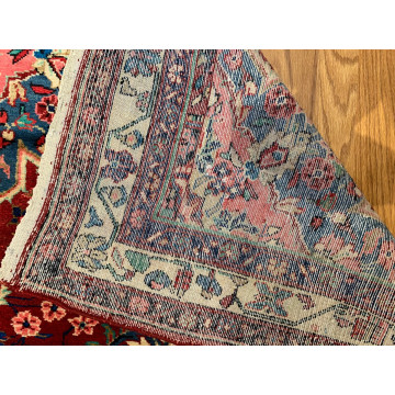 4.2 x 6.9 ft  Vintage Tribal Floral Red 100% Wool Vegetable Dye Rug 415826 Montaage Inc. image 6