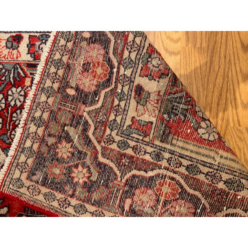 4.3 x 6.9  Semi Antique Tribal Floral  Red 100% Wool Rug Vegetable Dye Rug 415829 Montaage Inc. image 4