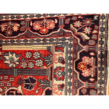 4.3 x 6.9  Semi Antique Tribal Floral  Red 100% Wool Rug Vegetable Dye Rug 415829 Montaage Inc. image 5