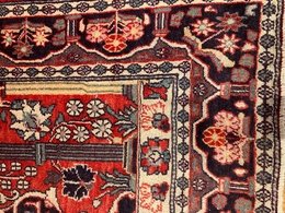 4.3 x 6.9  Semi Antique Tribal Floral  Red 100% Wool Rug Vegetable Dye Rug 415829 Montaage Inc. image 6