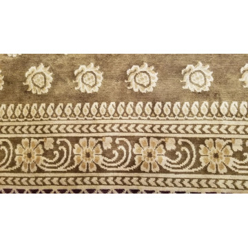 8 x 10 Brown Indo Nepal Modern Hand Knotted Wool Rug 415959 Montaage Inc. image 2