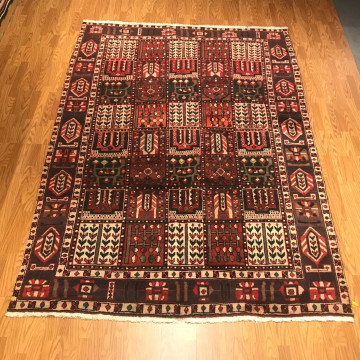 7.10x 9.10 Vintage 100% Wool Hand Knotted Area Rug 416131 Montaage Inc. image 1