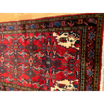 3. 5 x 13.2 Vintage Hand Knotted 100% Wool Vegetable Dye Area Rug 416133 Montaage Inc. image 4