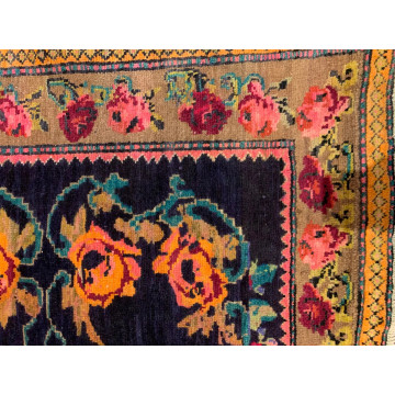3.11 x 8.3 Semi Antique Armanian Floral Red 100% Wool Vegetable Dye Rug 416144 Montaage Inc. image 5