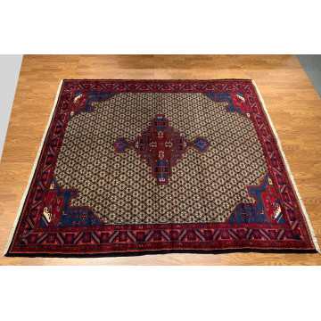 7.2 x 9.8  Vintage Hand Knotted 100% Wool Vegetable Dye Area Rug 416154 Montaage Inc. image 3
