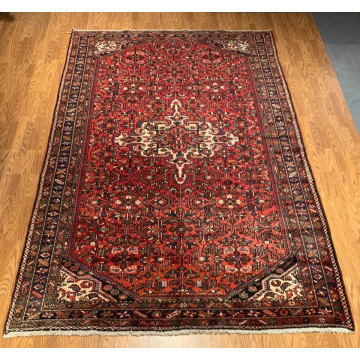 7 x 10.1  Vintage Hand Knotted 100% Wool Vegetable Dye Area Rug 416162 Montaage Inc. image 3