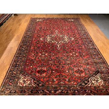 7 x 10.1  Vintage Hand Knotted 100% Wool Vegetable Dye Area Rug 416162 Montaage Inc. image 6