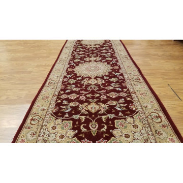2.6 x 12 Beautiful High Quality Handmade Soft Wool & Silk Oriental Runner 416488 Montaage Inc. image 5