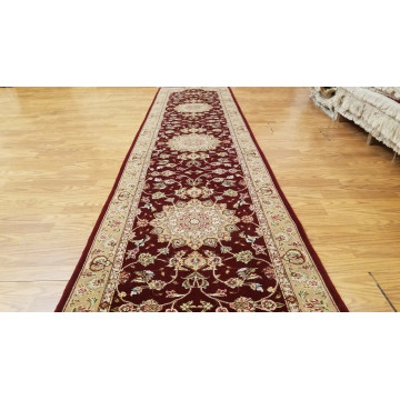 2.6 x 12 Beautiful High Quality Handmade Soft Wool & Silk Oriental Runner