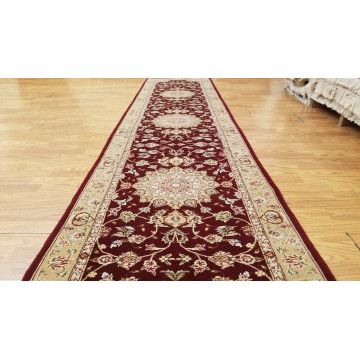 2.6 x 12 Beautiful High Quality Handmade Soft Wool & Silk Oriental Runner 416488 Montaage Inc. image 6