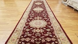 2.6 x 12 Beautiful High Quality Handmade Soft Wool & Silk Oriental Runner 416488 Montaage Inc. image 7