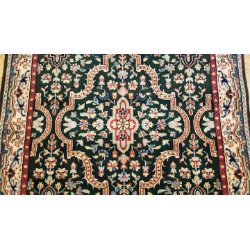 3 x 5 Emerald Green Indo Hand Knotted Wool Ruc 416699 Montaage Inc. image 4