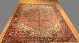 9.2  x 12.1  Antique Hariz Fine  Hand Knotted 100% Wool Rug 416909 Montaage Inc. image 1