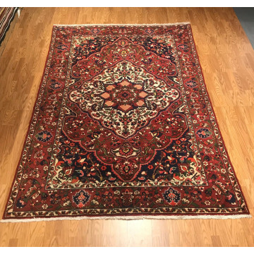 6.11 x 10.9 Vintage 100% Wool Hand Knotted Area Rug 417077 Montaage Inc. image 1